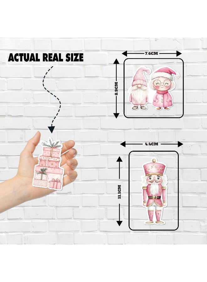 مجموعة مغناطيسات الثلاجة للكريسماس – 8 قطعة تصاميم احتفالية أنيقة تشمل سانتا، أشجار الكريسماس، رقاقات الثلج وزينة العيد – مثالية لتزيين الثلاجة، المطبخ، والمنزل بلمسة موسمية دافئة - Image 3