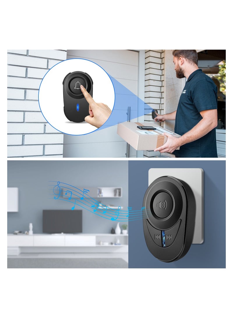 AROAQ Wireless Doorbell Outdoor Waterproof Smart Home Door Bell Home Security Alarm  - Image 3