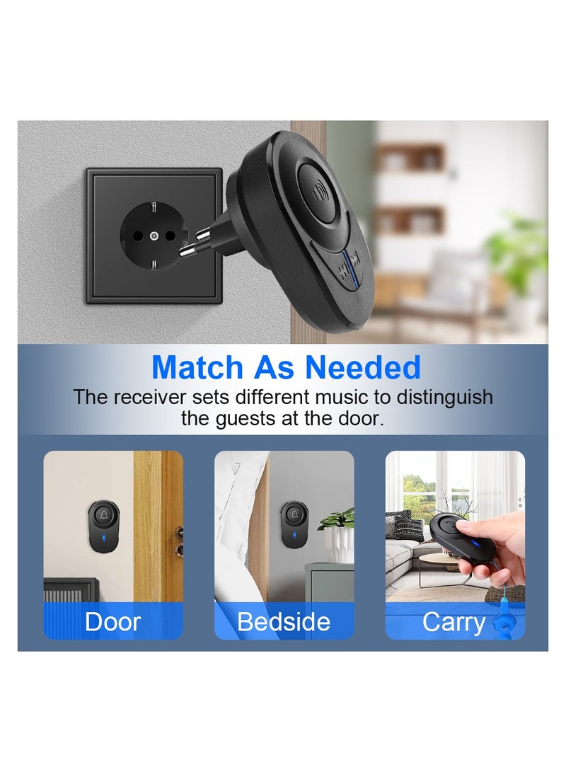 AROAQ Wireless Doorbell Outdoor Waterproof Smart Home Door Bell Home Security Alarm  - Image 4