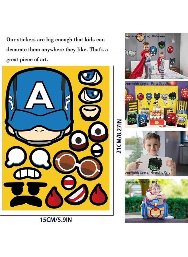 Beauenty 60Pcs Superhero Party Favors,36Pcs Bracelets Slap 24Pcs Tattoo Sticker for Kids Girls Boys School Classroom Exchange Prizes Gifts (60PC) - Image 5