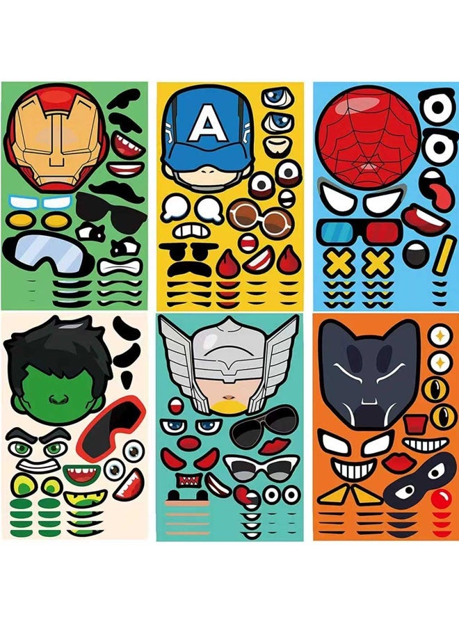 Beauenty 60Pcs Superhero Party Favors,36Pcs Bracelets Slap 24Pcs Tattoo Sticker for Kids Girls Boys School Classroom Exchange Prizes Gifts (60PC) - Image 2