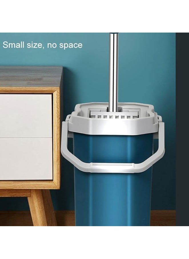 Generic - Hands-Free Squeeze Flat Spin Mop System 360° Flexible Head , Blue - Image 1