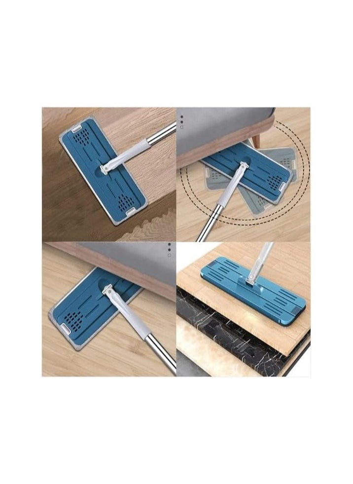 Generic - Hands-Free Squeeze Flat Spin Mop System 360° Flexible Head , Blue - Image 1