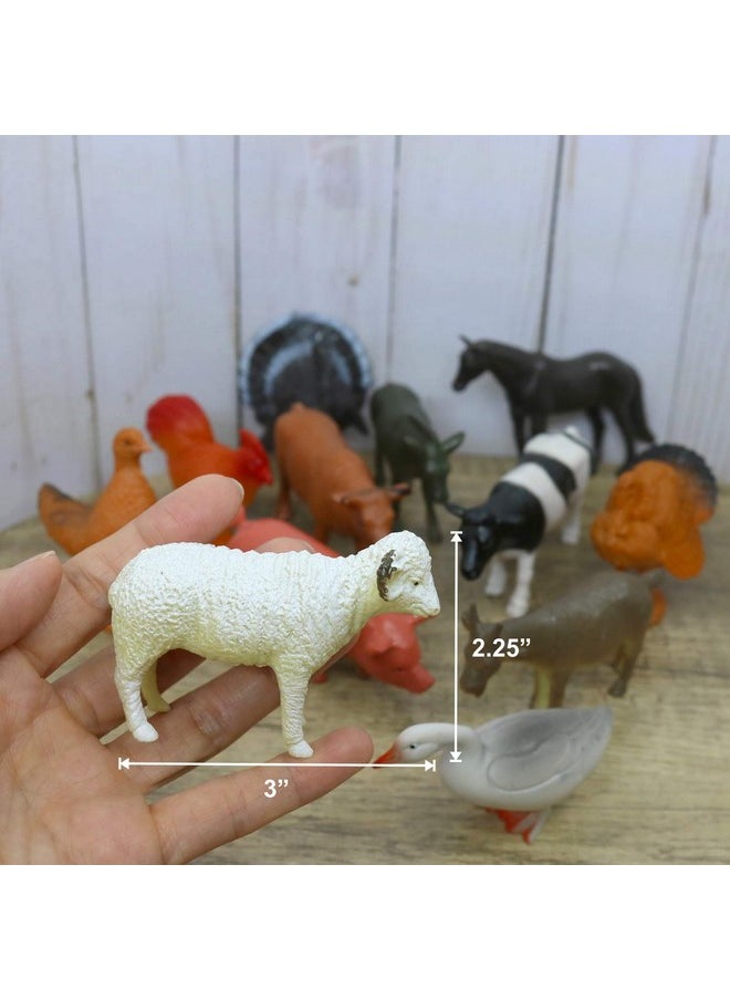 GiftExpress - 12Pc Large Farm Animal Toy Figures - Image 1