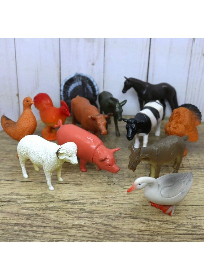 GiftExpress - 12Pc Large Farm Animal Toy Figures - Image 1