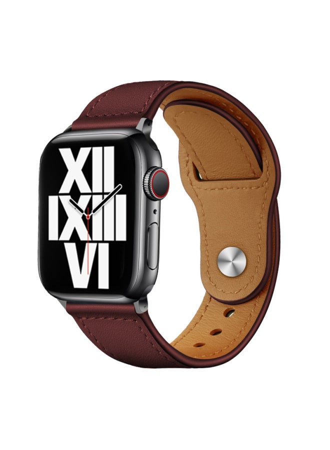 YLZ For Apple Watch Strap Iwatch543se Universal Business Single Nail Cowhide Apple Watch 6 Strap - Image 1