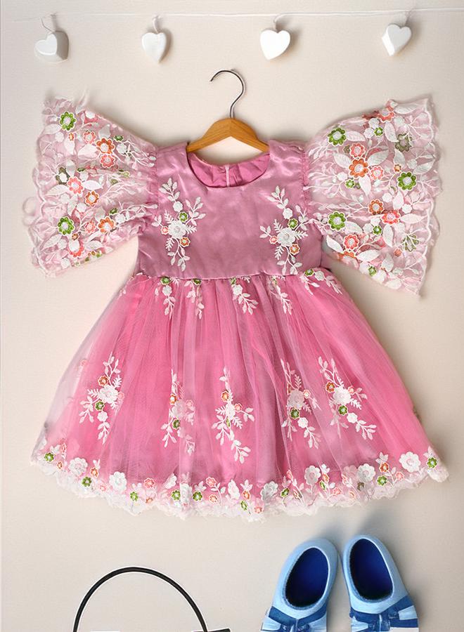 بيلا مودا فستان سهرة تول مزين بالزهور - Image 1