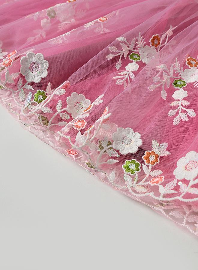 بيلا مودا فستان سهرة تول مزين بالزهور - Image 5