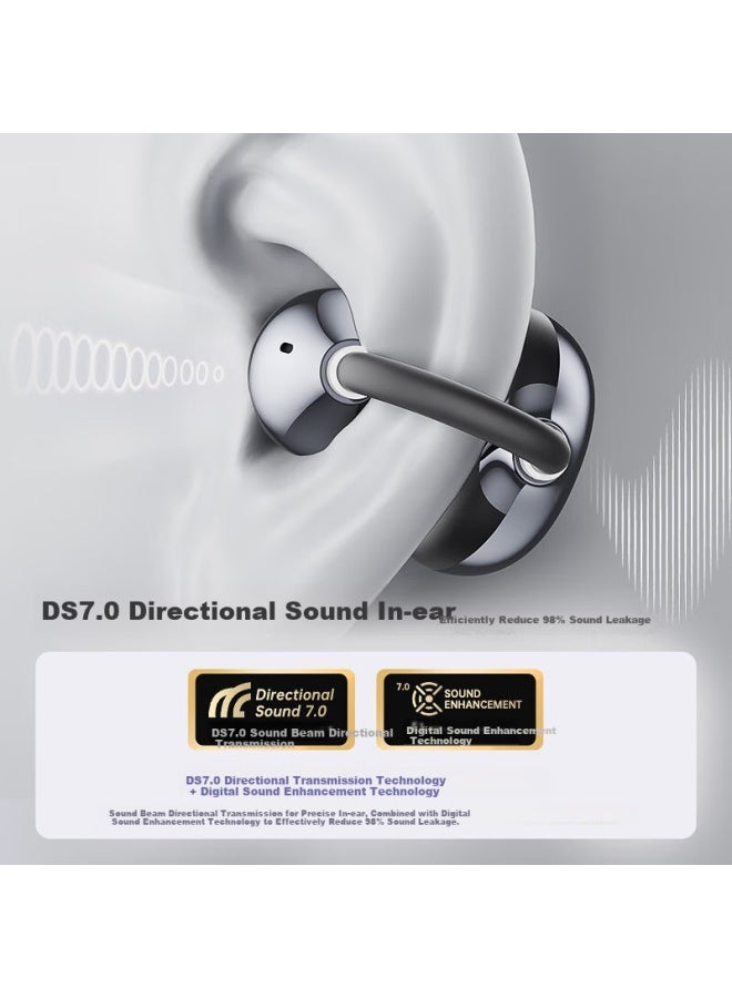 Ikf Air Clip Art Editionbluetooth Earphones Ear-hook Style True Wireless Open Bone Conduction Earphones Hifi Sound Quality Sports Music Dark Night Black - Image 2