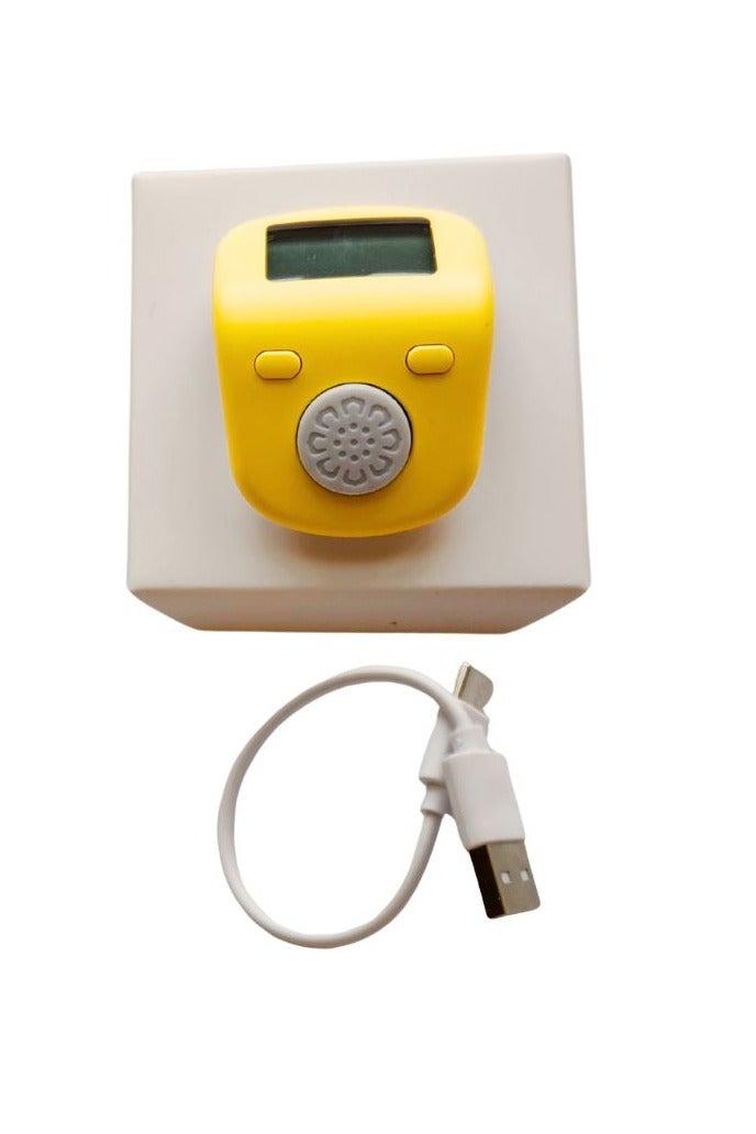 خاتم الذكر الرقمي لعد الأصابع- أصفر - Image 2