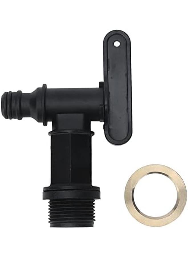 إكسفور قطع المياه بعقب الحنفية خرطوم المطر برميل 3 4 "موضوع خزان صمام محول طن برميل الملحقات البلاستيك المفاجئة صالح المياه بعقب برميل المطر الحنفية للمنزل حديقة موصلات المياه - Image 3