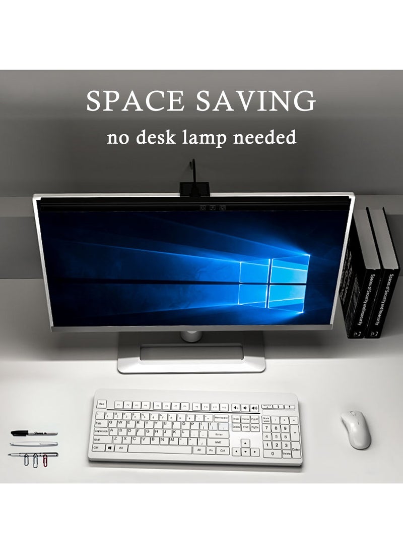 Generic - LED Computer Monitor Light Bar – Adjustable Brightness & Temperature, Anti-Glare Screen Lighting with Blue Light Filter for Eye Care, Long Hours Use (Compatible with All Monitors & Laptops)  (Black, 50cm) - Image 1