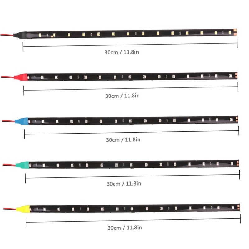 Yellow 12V Auto Decorative LED Strip 15 SMD 3528 30cm Length DRL Light Waterproof - Image 3