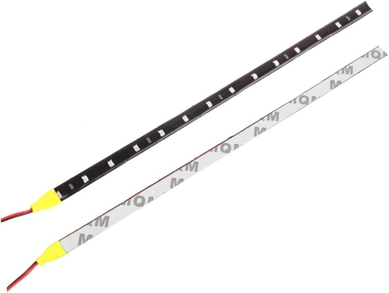 Yellow 12V Auto Decorative LED Strip 15 SMD 3528 30cm Length DRL Light Waterproof - Image 1