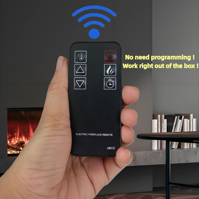 Replacement Remote Control for HOMCOM 3D Electric Firebox Indoor Fireplace Heater - Image 3