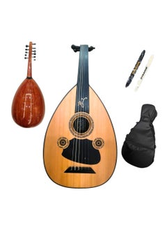 Al-Karz Music Zeryab Professional Shami Oud T3 Cedar Top Walnut Back Ebony Fingerboard Aurora Strings Includes Padded Bag and Two Pyramid Picks 