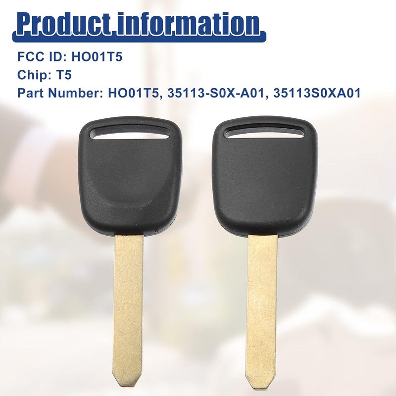 ACROPIX مفتاح غير المقطوع مع مستجيب الإشعال مناسب لهوندا سيفيك و CR-V 2003-2005 وإليمنت وأوديسي و S2000 2003-2004 HO01T5 35113-S0X-A01 - عبوة من 2 أسود - Image 5