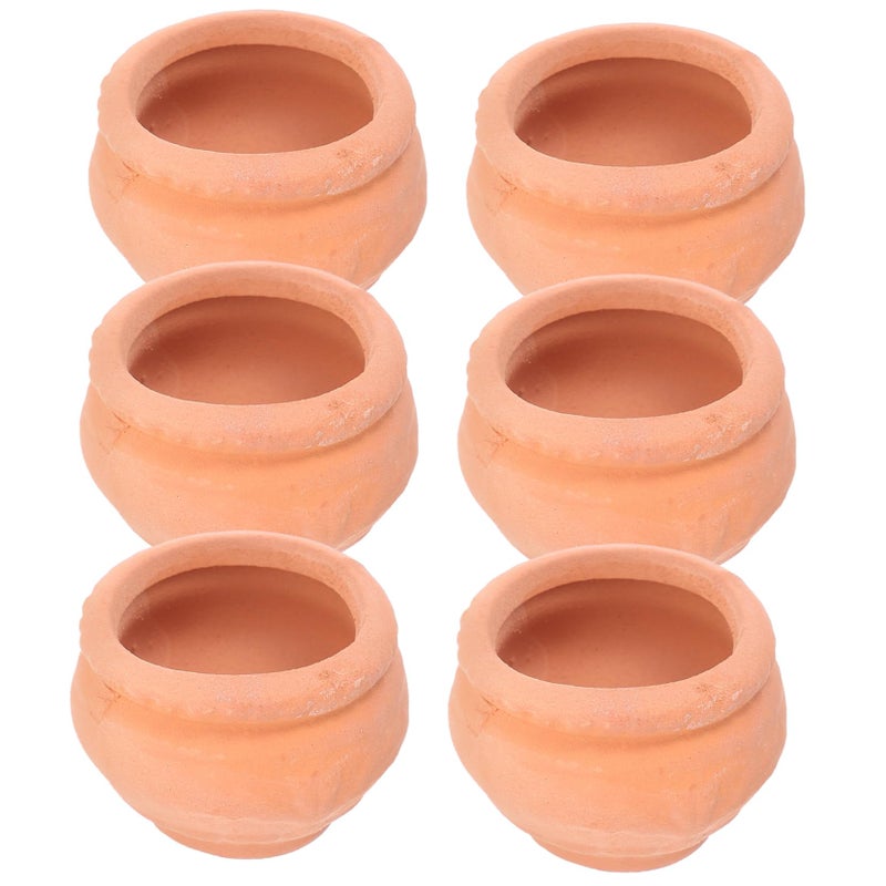 6Pcs Terracotta Mini Flower Pots Indoor Plant Pots With Drainage For Garden Plants - Image 2