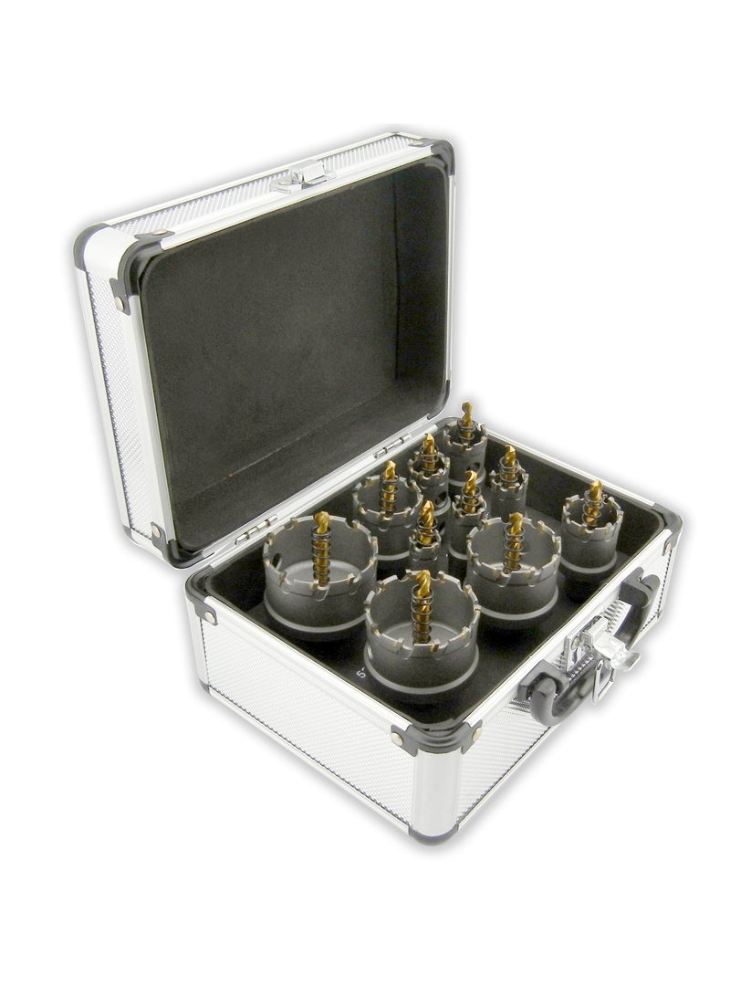 NINEROARS 10PCS TCT Tungsten Carbide Tipped Hole Saw Cutter Drill Bit Set For Metal Working Thick Stainless Steel（16/18/20/22/25/30/45/50/53MM )  - Image 3