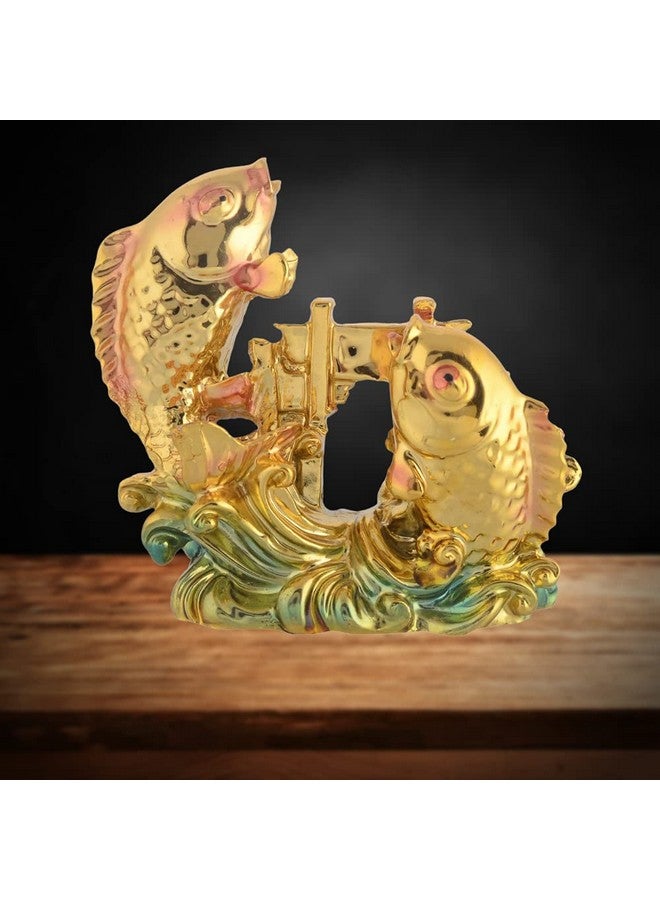 GJ Vastu Feng Shui Colorful Fish for Good Luck and Prosperity/Double Fish (7 cm x 3 cm x 8 cm) - Image 3
