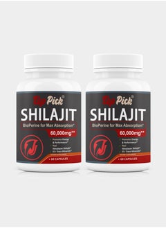 Shilajit Bioperine For Max Absorption 60,000mg Pack of 2