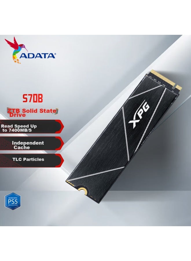 ADATA أداتا 2 تيرابايت SSD واجهة M.2 XPG S70B متوافق مع PS5 - Image 1