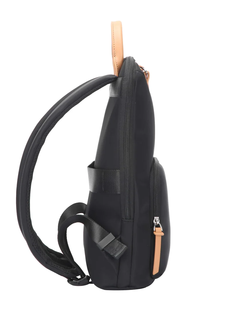 Bopai Black Premium Lightweight Slim Ladies Laptop Backpack Water Resistant Synthetic Leather Daypack for Casual/Office/School/College, BO-LB521, Black for Women | Best Price UAE
