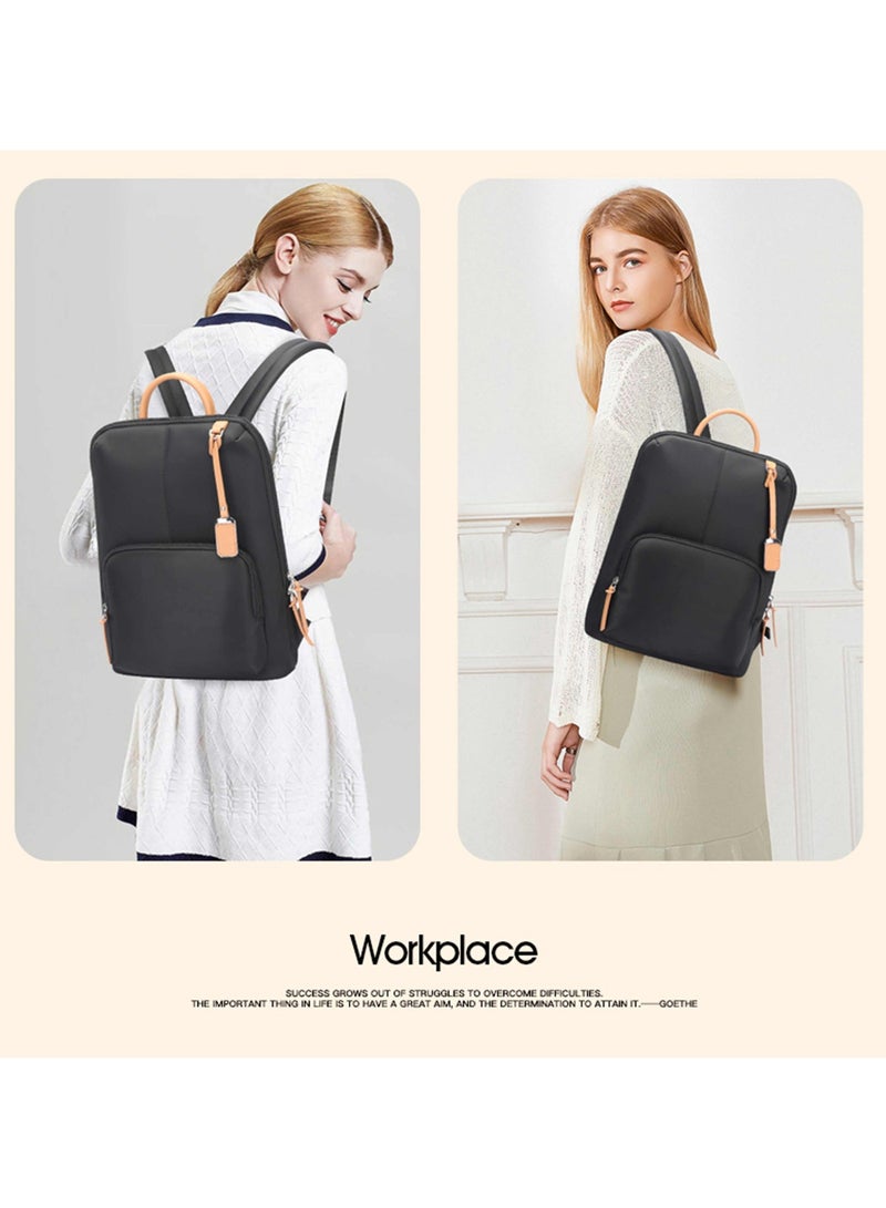 بوباي New Style Women Laptop Backpack - Elegant Minimalist Design with Premium Features for Work, Travel & Daily Use BO-LB521-Black - Image 2