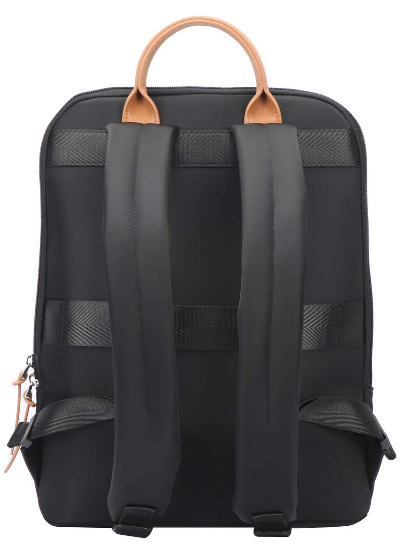 بوباي New Style Women Laptop Backpack - Elegant Minimalist Design with Premium Features for Work, Travel & Daily Use BO-LB521-Black - Image 4