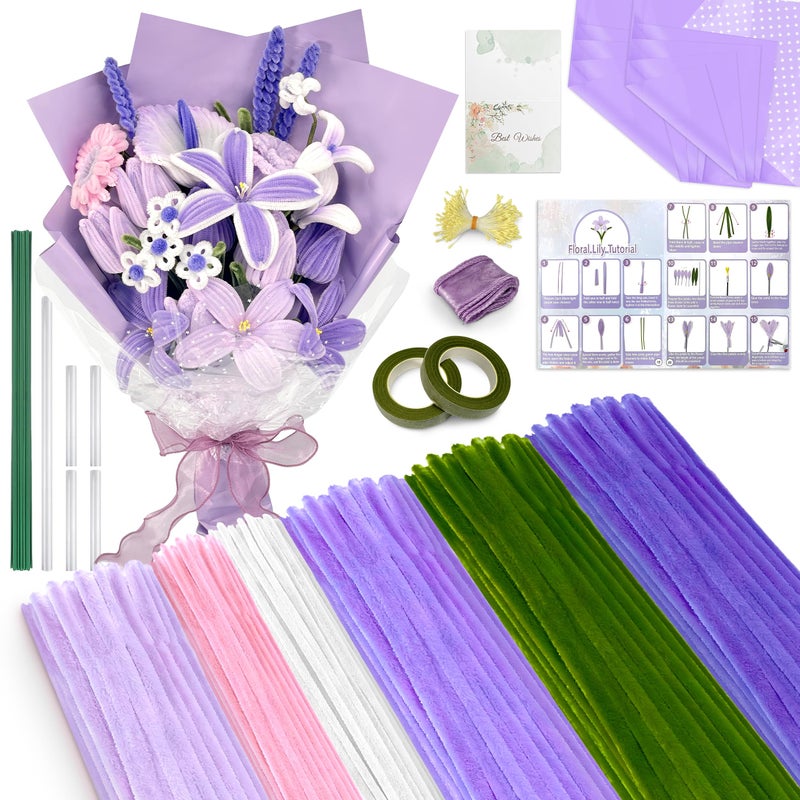 LINAYE Pipe Cleaners for Craft 500PCS(Purple) - Image 1