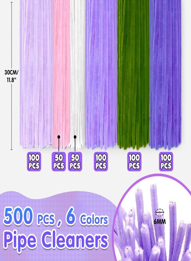 LINAYE Pipe Cleaners for Craft 500PCS(Purple) - Image 2
