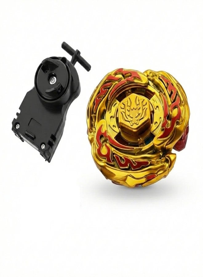 Funstars L-Drago Destroy F:S Metal Fury Spinning Top with String Launcher High-Performance Aluminum Alloy Build, Robust Plastic Components(Gold) - Image 4