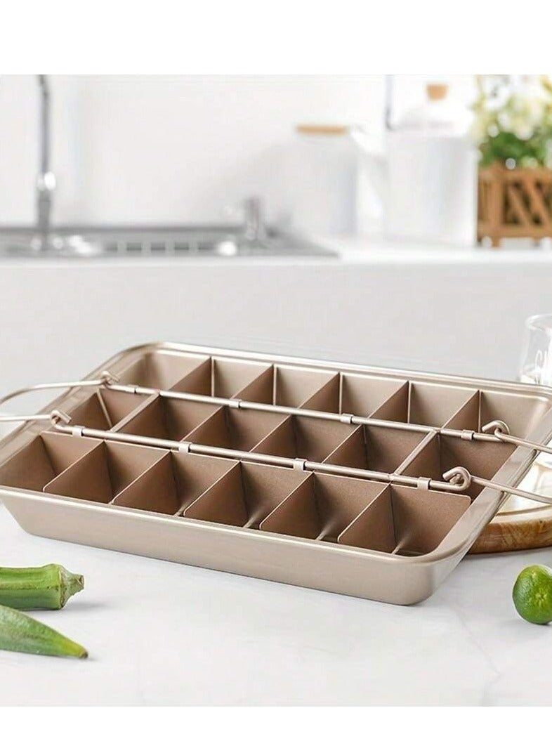 Durable Brownie Pan with Dividers - Perfect Slices, Food-Grade Stainless Steel, Non-Stick Coating, Easy to Clean, Heat Resistant, Ideal for Brownies, Cakes, Desserts, Professional Quality Bakeware  - Image 3