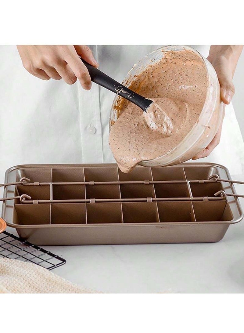 Durable Brownie Pan with Dividers - Perfect Slices, Food-Grade Stainless Steel, Non-Stick Coating, Easy to Clean, Heat Resistant, Ideal for Brownies, Cakes, Desserts, Professional Quality Bakeware  - Image 4