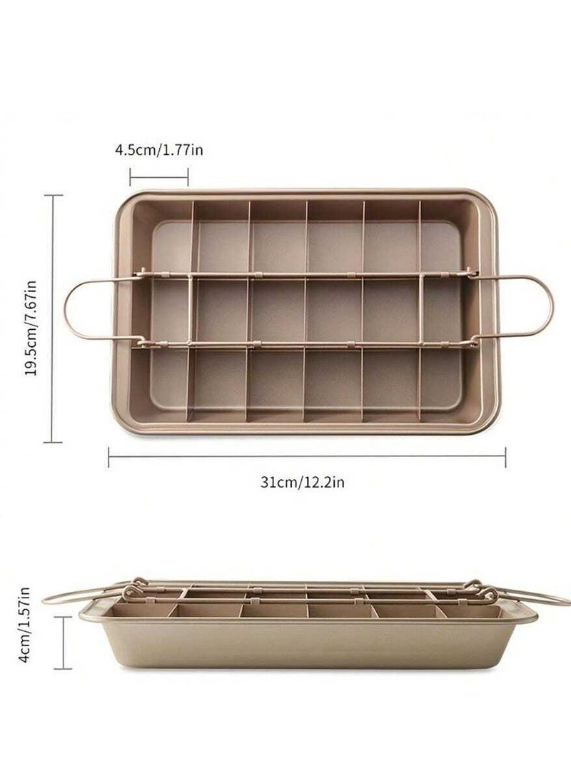 Durable Brownie Pan with Dividers - Perfect Slices, Food-Grade Stainless Steel, Non-Stick Coating, Easy to Clean, Heat Resistant, Ideal for Brownies, Cakes, Desserts, Professional Quality Bakeware  - Image 5