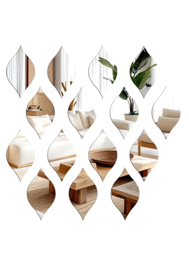 KASTWAVE 10Pcs Self Adhesive Acrylic Mirror, Mirror Mosaic Tiles, Acrylic Mirror Wall Stickers, Flexible Plastic Mirror Sheets Wall Stickers, Mirror Tiles for Home Wall Decor, Small Mirrors for Crafts - Image 1
