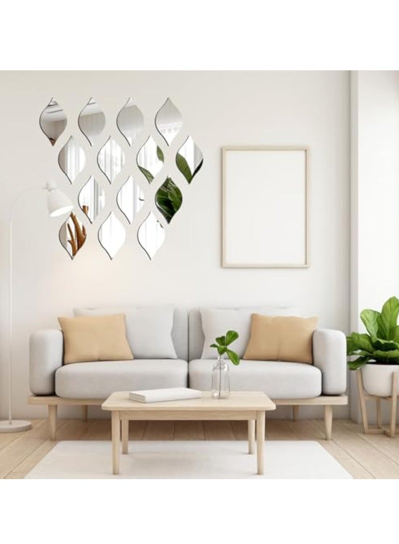 KASTWAVE 10Pcs Self Adhesive Acrylic Mirror, Mirror Mosaic Tiles, Acrylic Mirror Wall Stickers, Flexible Plastic Mirror Sheets Wall Stickers, Mirror Tiles for Home Wall Decor, Small Mirrors for Crafts - Image 2