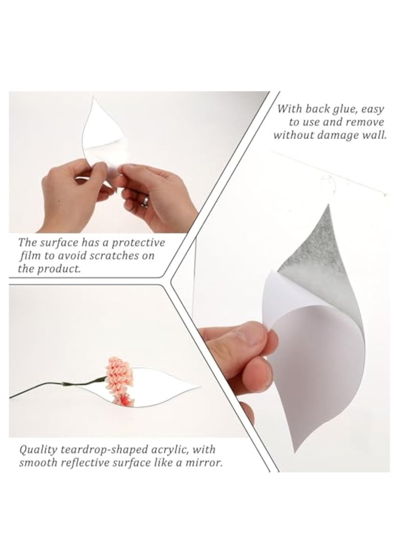 KASTWAVE 10Pcs Self Adhesive Acrylic Mirror, Mirror Mosaic Tiles, Acrylic Mirror Wall Stickers, Flexible Plastic Mirror Sheets Wall Stickers, Mirror Tiles for Home Wall Decor, Small Mirrors for Crafts - Image 4