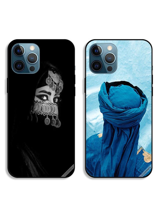 Covernex Two Cases For Apple iPhone 12 Pro Protective Covers Arab Style and Beautiful Eyes - Image 1