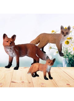 3 Pieces Fox Figurines Set Realistic Wildlife Animal Figurines Arctic Fox & Red Foxes Cake Toppers - pzsku/Z89549935B037FCFD0698Z/45/_/1697271060/09452e03-6d6f-44e2-bb54-991210b2868e