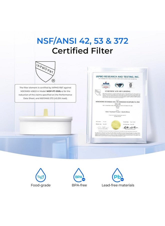 Waterdrop Waterdrop Glass Water Filter Pitcher with 1 Filter, Eco-Friendly, with NSF 53&42&372 Certified Filter, 7-Cup, Reduces PFOA/PFOS, Chlorine, Cadmium, Copper, Mercury, BPA Free, Easy to Clean, Black  - Image 4