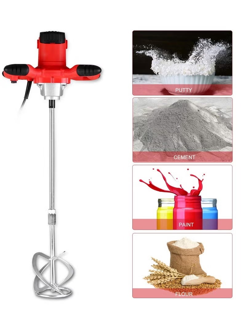 Hi Max M14 Clamping Capacity Electric Handheld Paint and Concrete Mixer with Accessory 220-240V Power Tool 1300W Mixer Drill - Image 2
