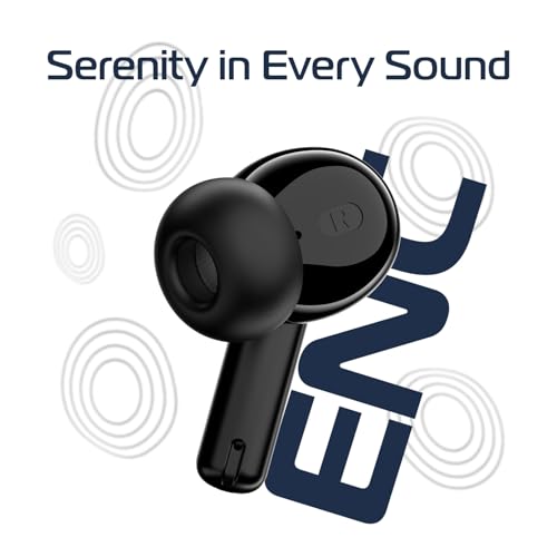 CELLECOR BROPODS C105 Tune TWS with 45 Hrs Playtime, Noise Cancellation, Auto-Connect, Touch Controls, 13mm Drivers, 50ms Low Latency Game Mode, Fast Charging-Type-C, BT- 5.3v (Black) - Image 4