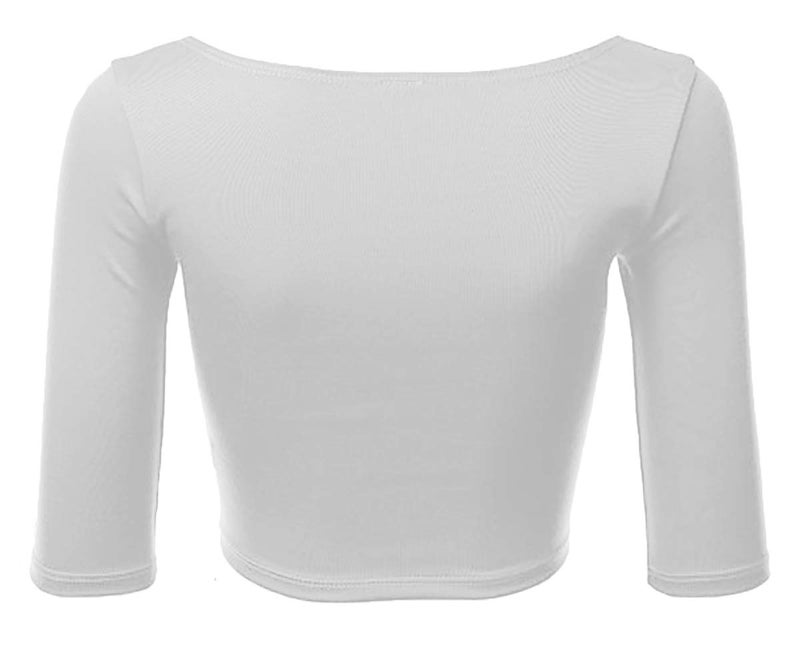 THE BLAZZE 1055_WHT_L The BLAZZE Cotton 1055 Women's Long Sleeve Readymade Blouse (Large, White) - Image 2