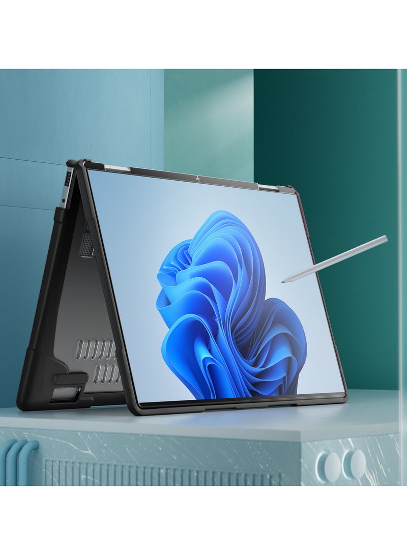 عام غطاء متوافق مع لاب توب إتش بي إنفي إكس 360-14 إنش 2024 القابل للتحويل - غلاف صلب متين مقاوم للسقوط مع تبريد حراري غير لامع - Image 2