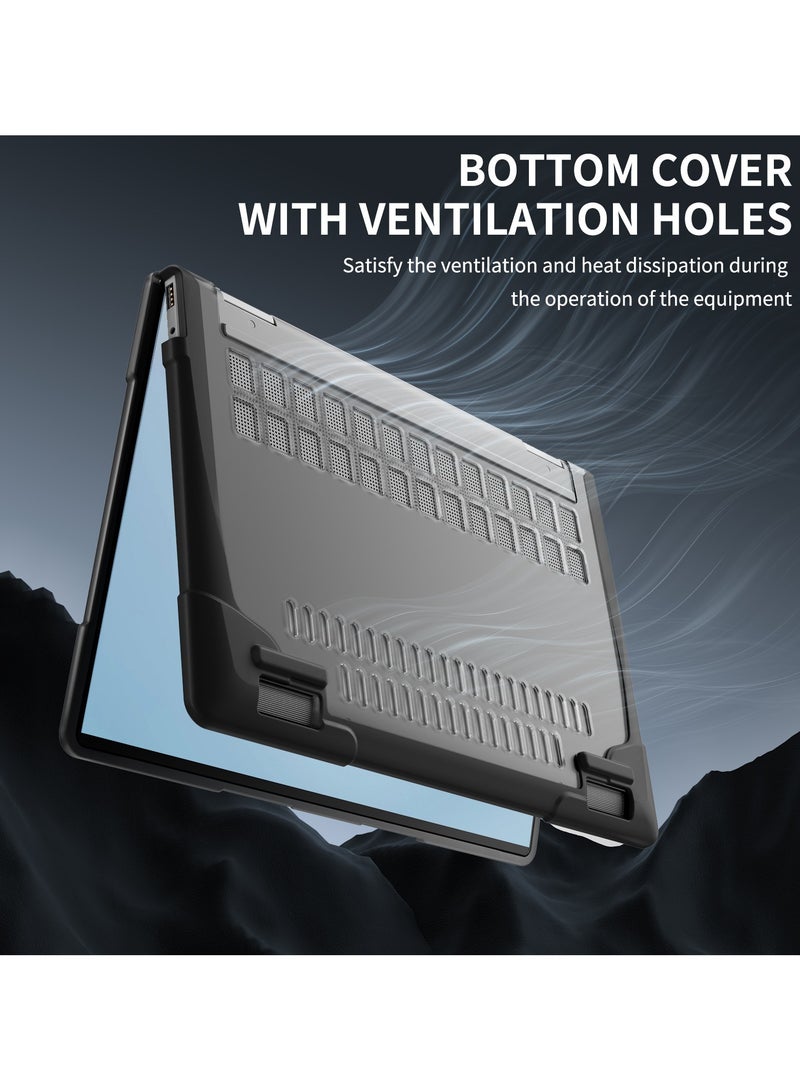 عام غطاء متوافق مع لاب توب إتش بي إنفي إكس 360-14 إنش 2024 القابل للتحويل - غلاف صلب متين مقاوم للسقوط مع تبريد حراري غير لامع - Image 3