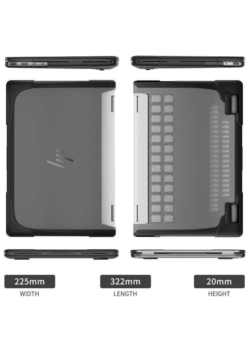 عام غطاء متوافق مع لاب توب إتش بي إنفي إكس 360-14 إنش 2024 القابل للتحويل - غلاف صلب متين مقاوم للسقوط مع تبريد حراري غير لامع - Image 5