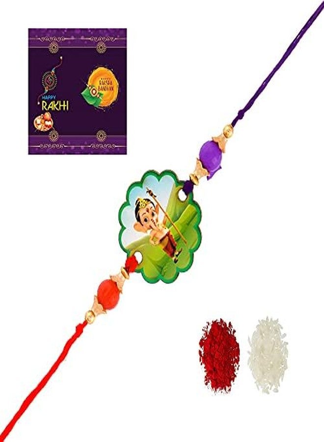 AR Eyewar Multicolor Friend Ganeshya Rakhi Set For Brother Sister (R21AR1040)