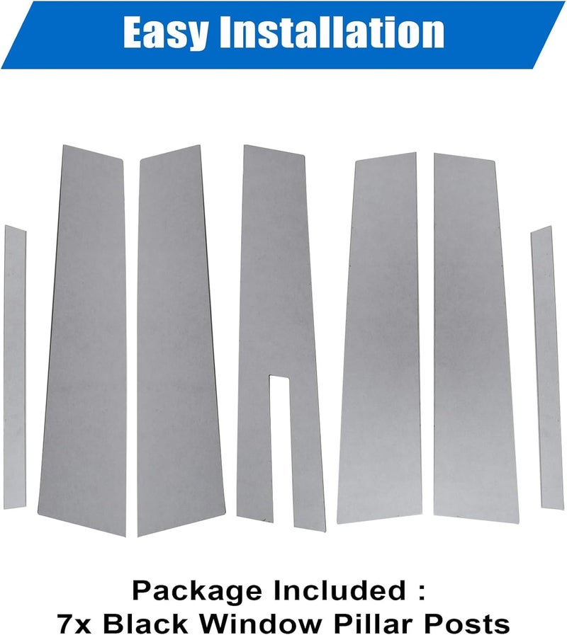 FZJDSD 7PCS Glossy Black Pillar Posts Decal Sticker for Ford Taurus - Image 4