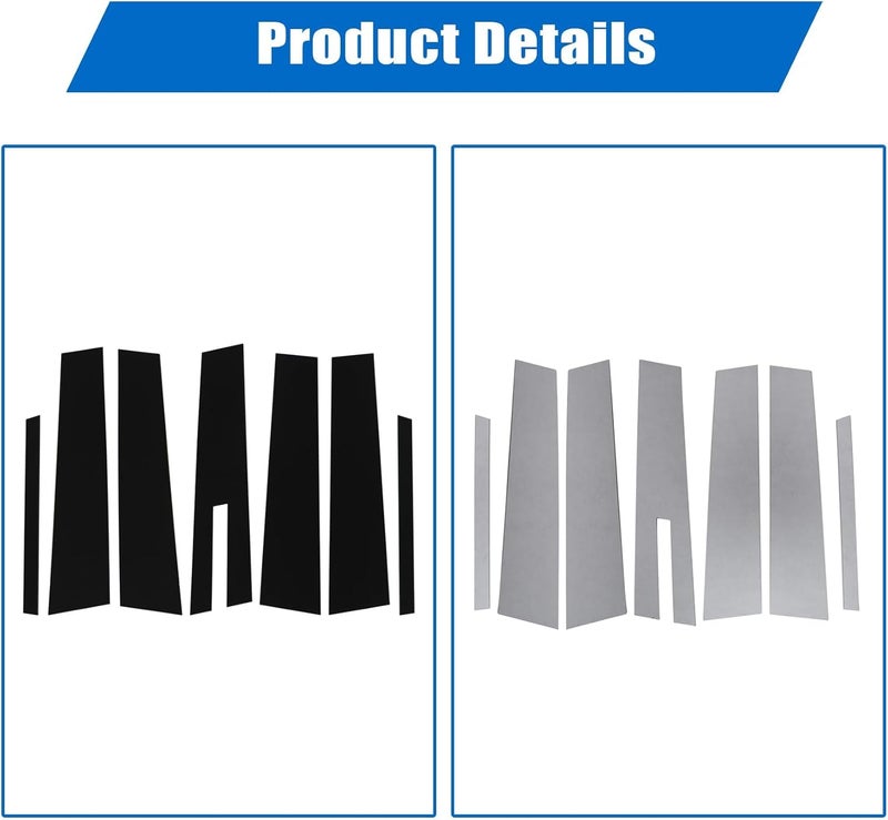FZJDSD 7PCS Glossy Black Pillar Posts Decal Sticker for Ford Taurus - Image 3